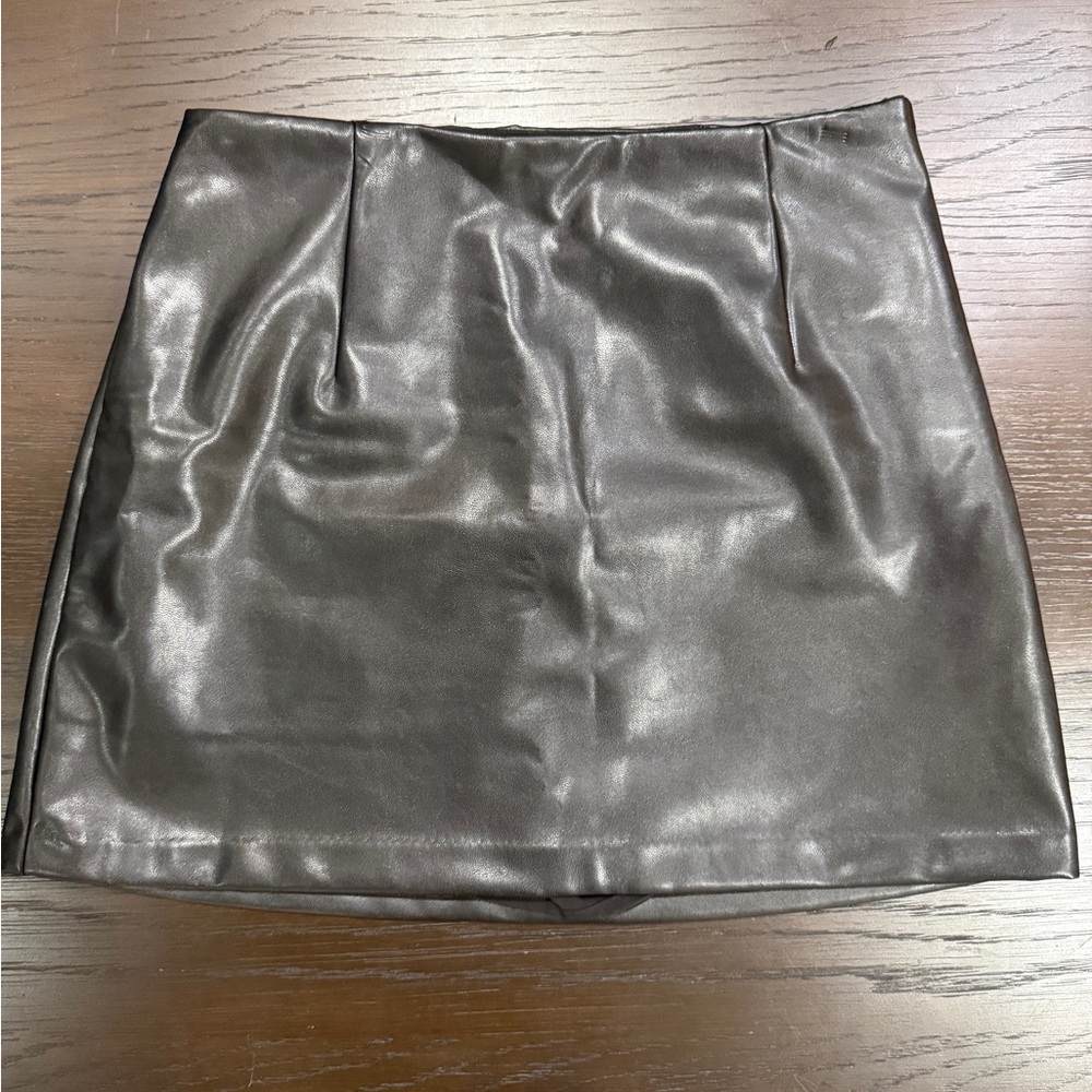 Abercrombie Vegan Leather Mini Skort